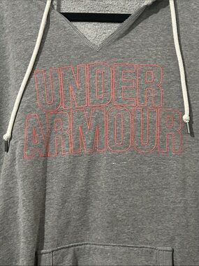 Under Armour Gray Crewneck Sweatshirt with Pink Outline Logo